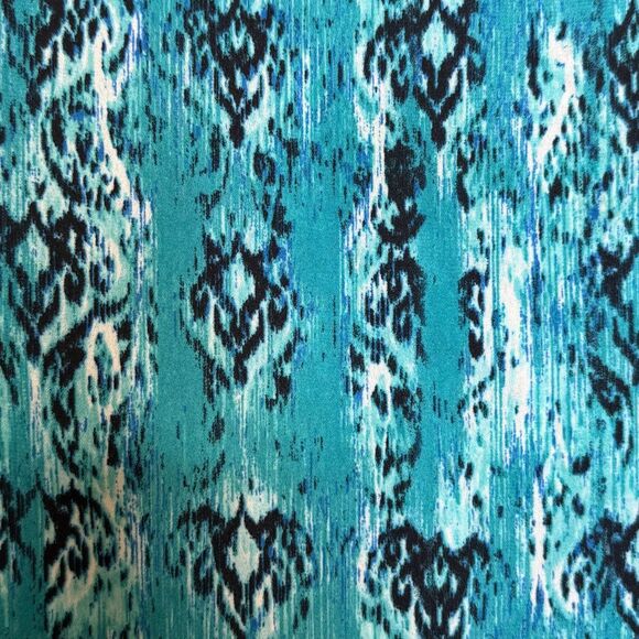 Faded Glory Blue Green Lightweight 3/4 Tab Sleeve Pullover Womens Plus 2X Blouse - Picture 6 of 16